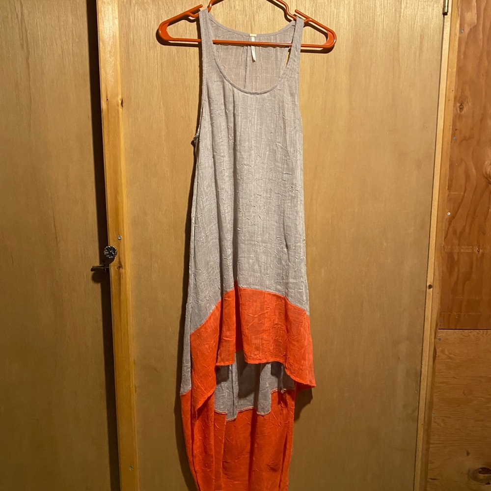 Free People High Low Sheer Gauzy Dress
